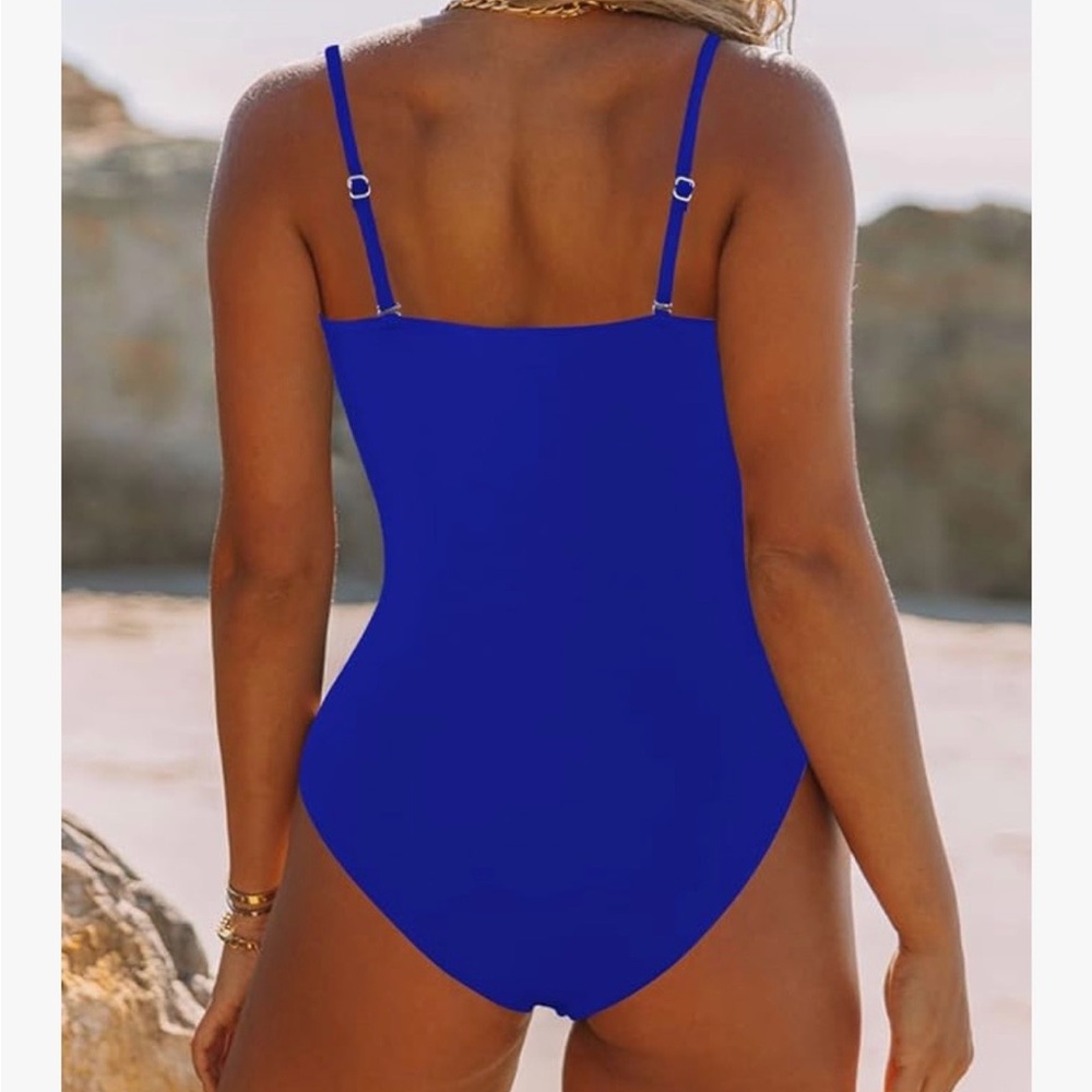 Women's Blue One-Piece Swimsuit. NWOT - Picture 5 of 10